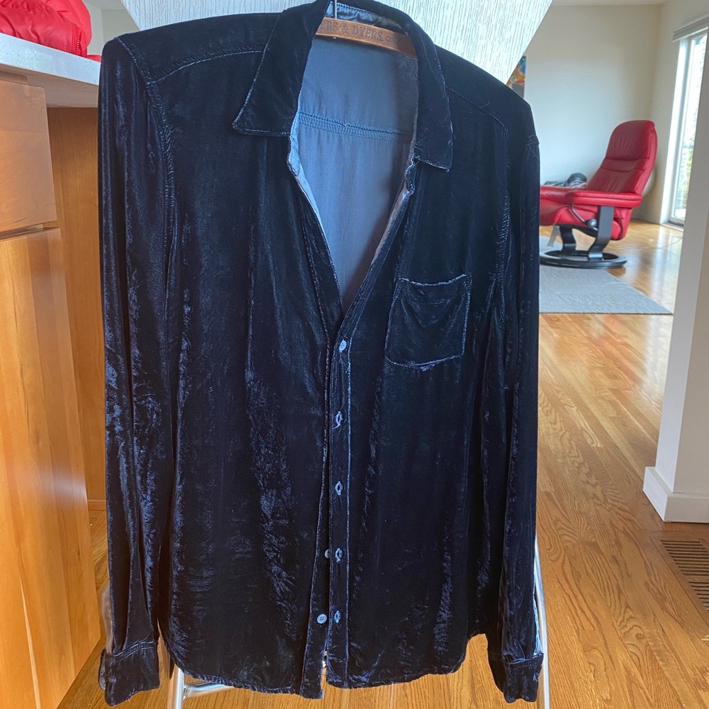 CP Shades Black Velvet Blouse
